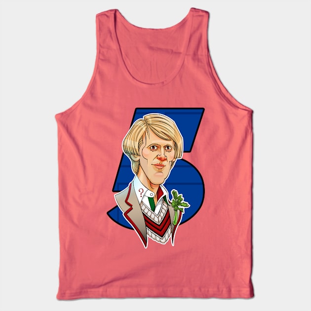 The Fifth Doctor Tank Top by RoguePlanets